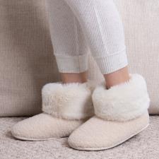 Isotoner® Ladies Borg Boot With Fur Cuff