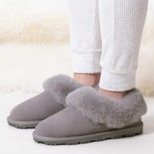 Isotoner® Ladies Genuine Suede Bootie With Fur Cuff & Lining