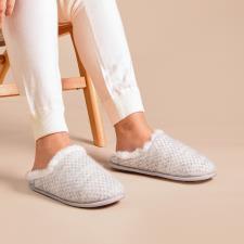 Isotoner® Ladies Sparkle Knit Swept Back Mule Slippers
