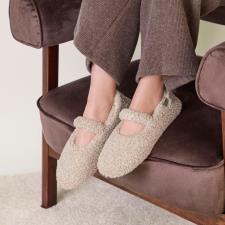 Isotoner® Ladies Borg Mary Jane Ballet Slipper