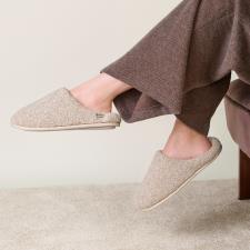 Isotoner® Ladies Borg Swept Back Mule Slipper