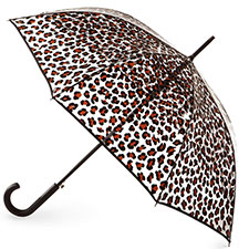 totes PVC Animal Print Clear Canopy Umbrella  