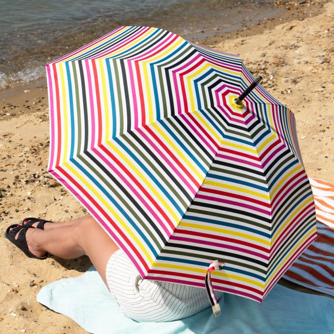 totes® UV Auto Open Walker - Stripe Print Umbrella