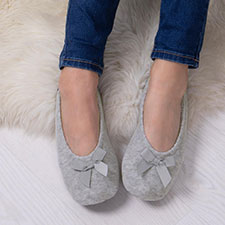 Isotoner® Ladies Terry Ballerina Slippers
