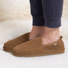 Isotoner® Mens Real Suede Full Back Slipper