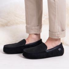 Isotoner® Mens Square Patterned Smart Moccasin Slipper