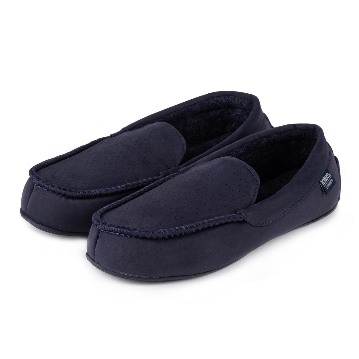 Isotoner Mens Airtex Suedette Moccasin Slippers totes ISOTONER